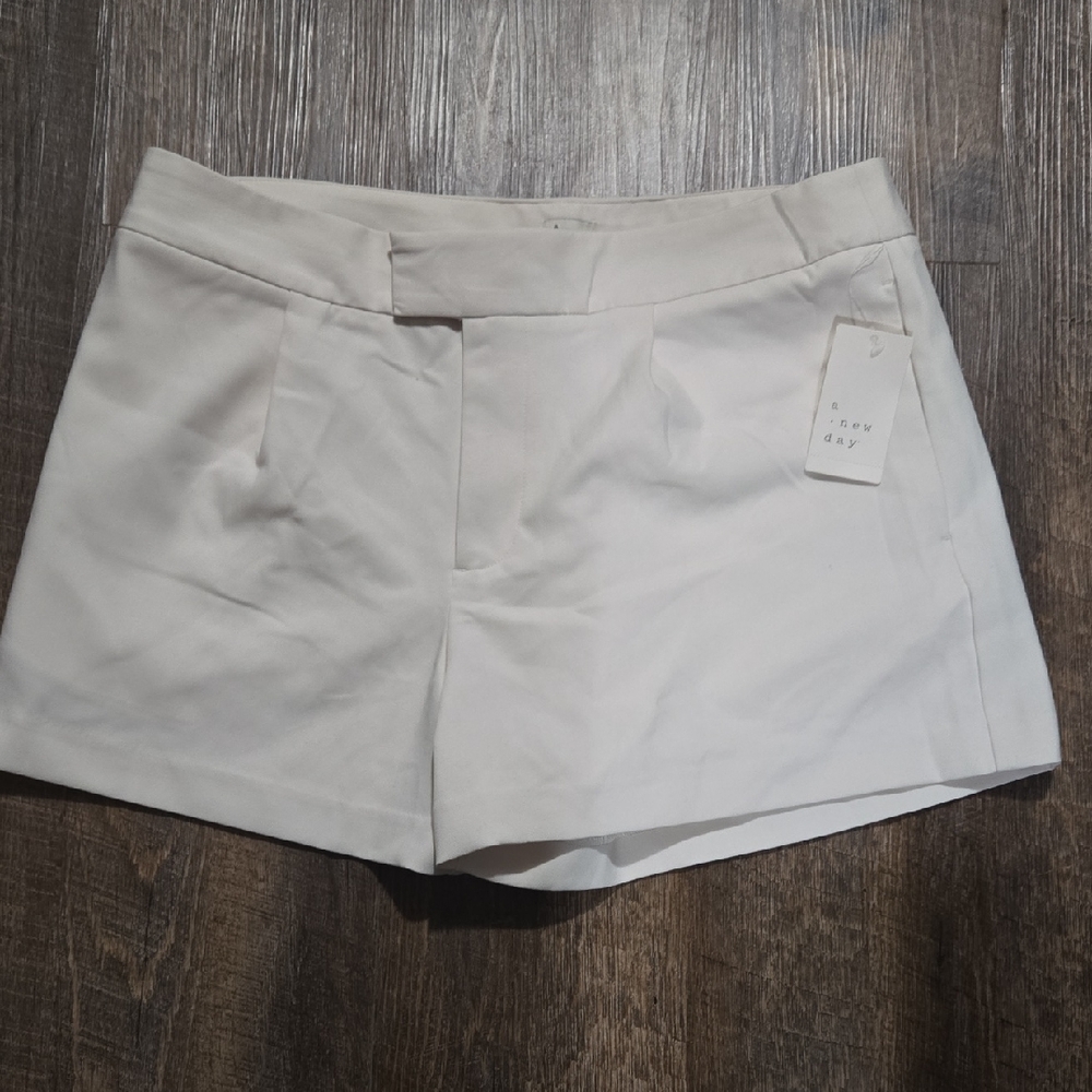 Women's White Tailored Shorts